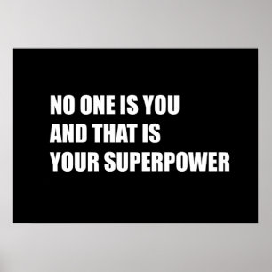 Poster Personne n'est vous et c'est votre superpuissance