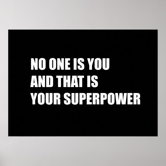 Poster Personne n'est vous et c'est votre superpuissance (Devant)