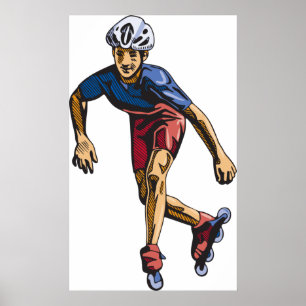 Poster Personne Rollerblading
