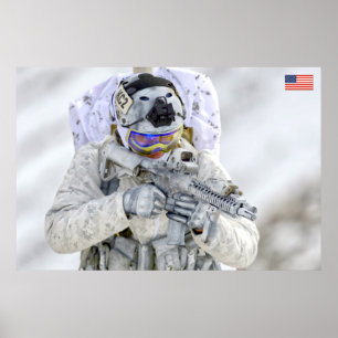 POSTER PERSONNEL AMÉRICAIN DE COMBAT