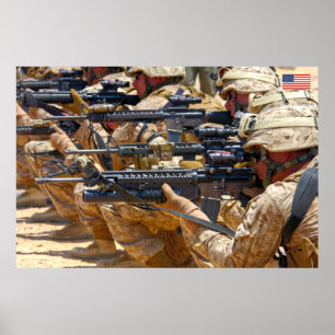 POSTER PERSONNEL DE COMBAT AMÉRICAIN