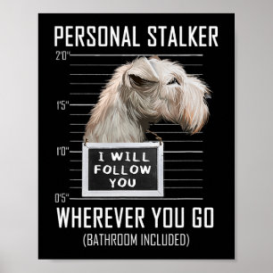 Poster Personnel Stalker Chien Lakeland Terrier Je Follo