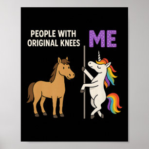Poster Personnes Avec Les Genoux D'Origine Et Moi Unicorn