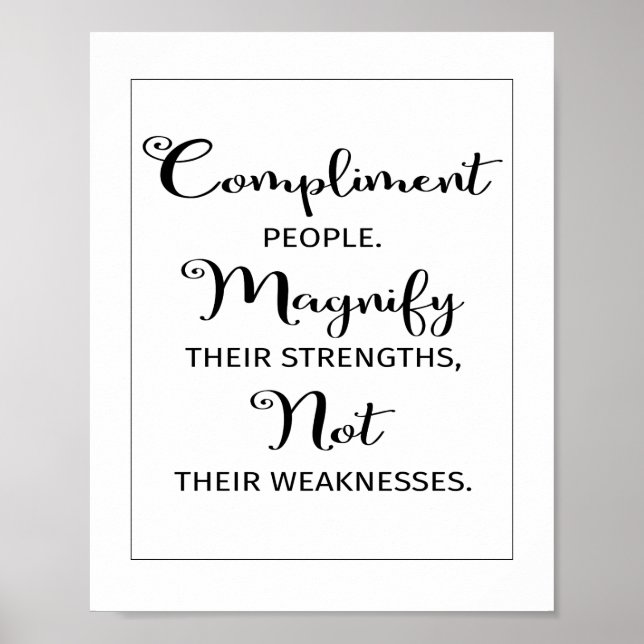 Poster Personnes de conformité de devis inspirationnelles (Devant)