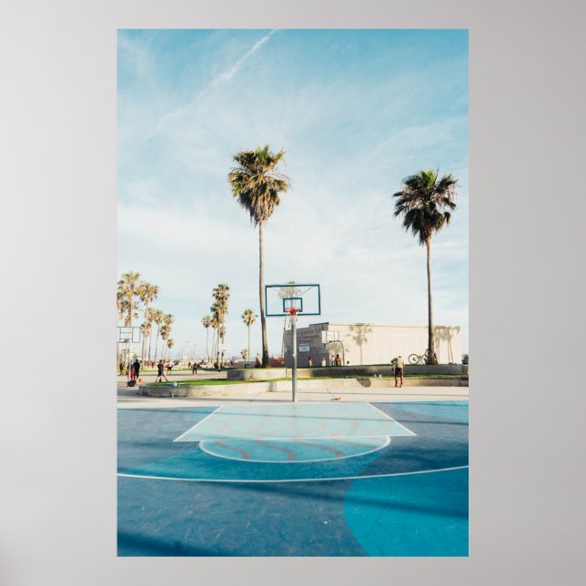 Poster Personnes en dehors du terrain de basket extérieur (Devant)