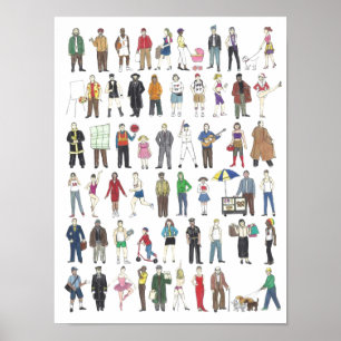 Poster Personnes New Yorkais New Yorkais Citizens City Po