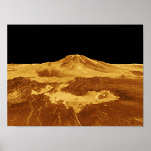 Poster Perspective 3D de Maat Mons sur Vénus