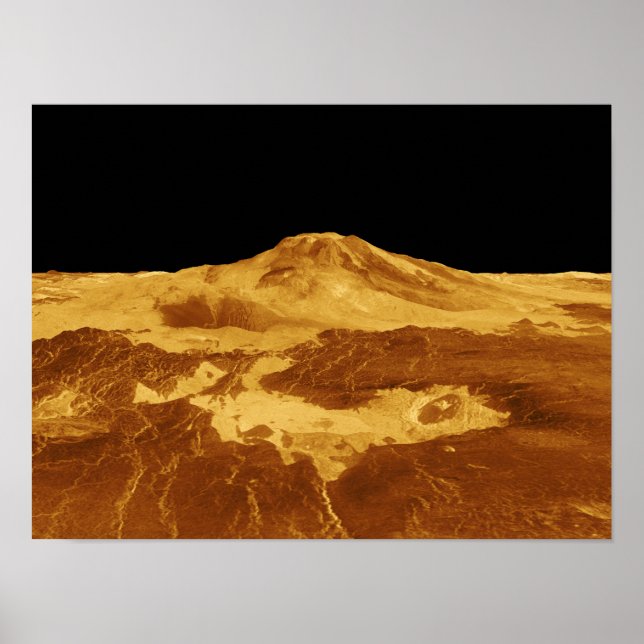 Poster Perspective 3D de Maat Mons sur Vénus (Devant)