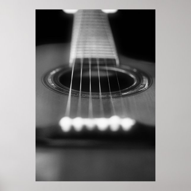 Poster perspective de guitare acoustique (Devant)