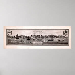 Poster Perspective sud-est de la ville de Philadelphie