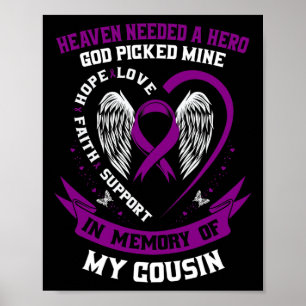 Poster Perte en mémoire de Cousin Pancréatic Cancer Award