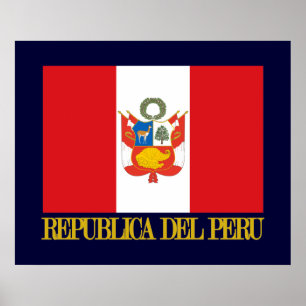 Poster Peru Flag & COA