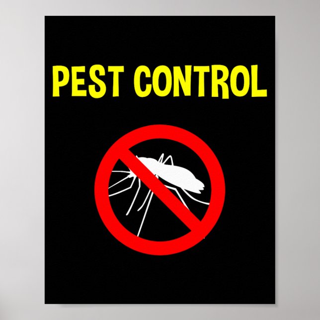 Poster Pest Control Funny Halloween Costume Exterminator  (Devant)