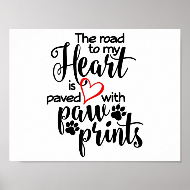 Poster Pet Paw Heart (Devant)