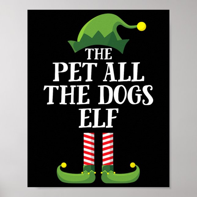 Poster Pet Tous Les Chiens Elf Matching Family Group Chri (Devant)