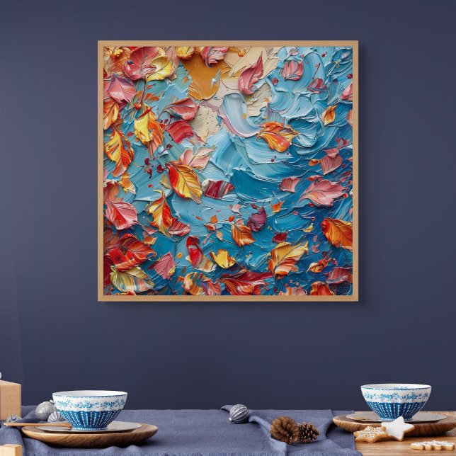 Poster Pétales en mouvement – Floral abstrait expressif (Créateur téléchargé)