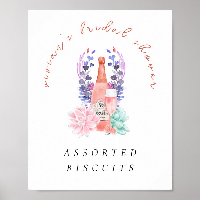 Poster Pétales et Prosecco Fête des mariées Champagne (Devant)