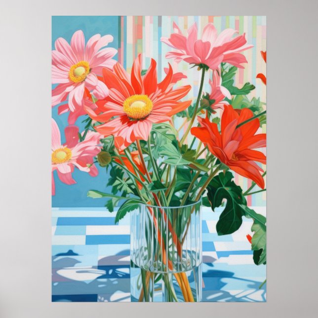Poster Pétales & Lumière : Un Plaisir Floral Tabletop (Devant)