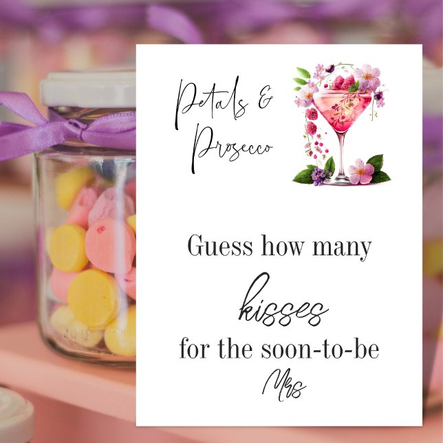 Poster Pétales & Procuco Fête des mariées Florale Jeu Gue (Créateur téléchargé)