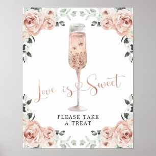 Poster Pétales Roses Roses Dusty L'amour est doux