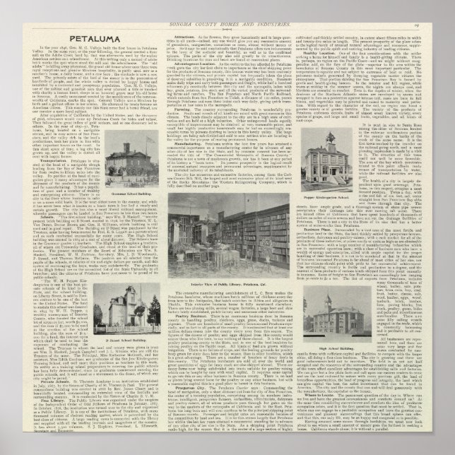 Poster Petaluma, Californie (Devant)