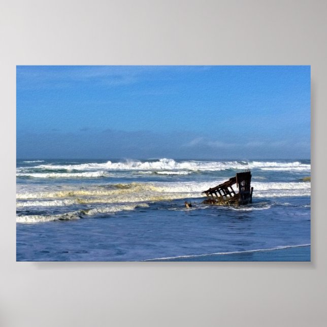 Poster Peter Iredale Shipwreck, Côte de l'Oregon (Devant)