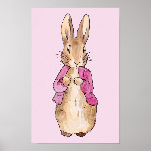Poster Peter le lapin en rose (Devant)