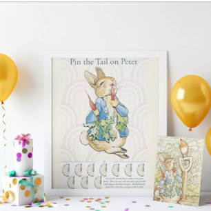 Poster Peter le lapin Pin the Tail on Bunny Game