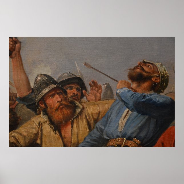 Poster Peter Nicolai Arbo - La bataille du pont de Stamfo (Devant)