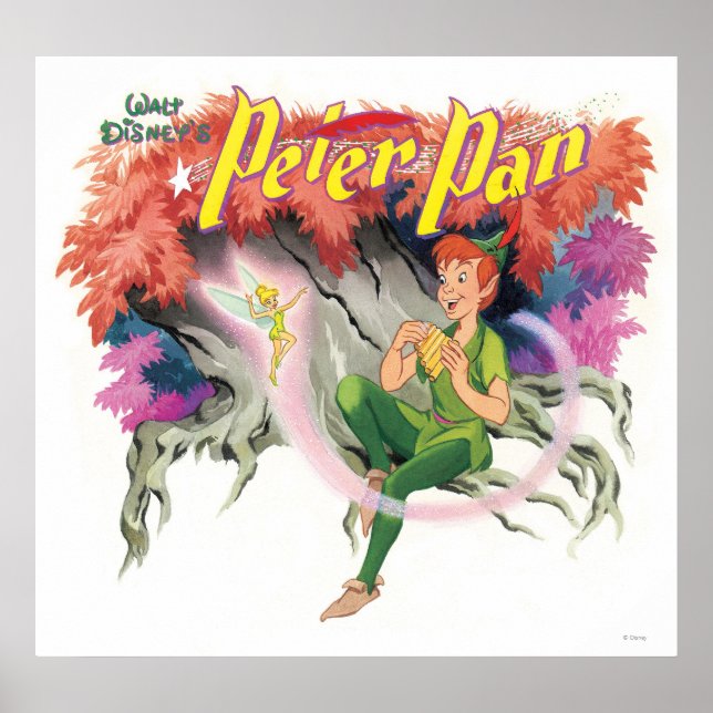 Poster Peter Pan et Tinkerbell (Devant)