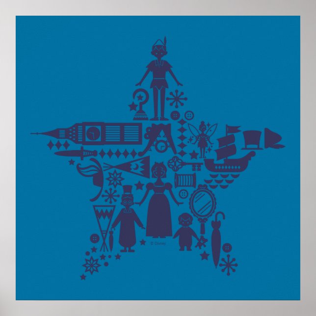 Poster Peter Pan & Friends Star (Devant)