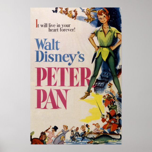 Poster Peter Pan vintage (Devant)