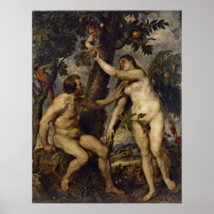 Poster Peter Paul Rubens - Adam et Eve