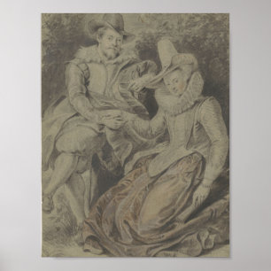Poster Peter Paul Rubens avec sa femme Isabella Brant