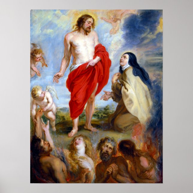 Poster Peter Paul Rubens Saint Teresa Ávila Intercession (Devant)