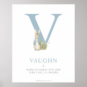 Poster Peter Rabbit   Personalized Letter V