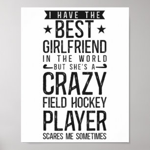Poster Petit ami de hockey sur gazon J'ai la meilleure pe