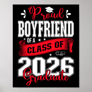 Poster Petit ami fier d'une promotion 2026 pour la remise