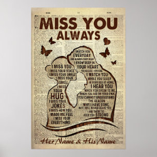 Poster Petit Amis/Mari Au Ciel Vous Manquez Toujours