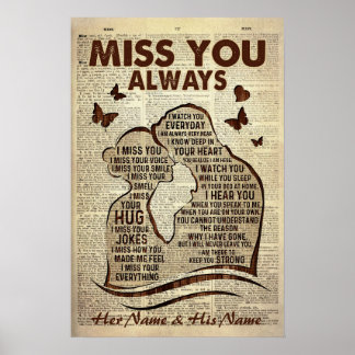 Poster Petit Amis/Mari Au Ciel Vous Manquez Toujours