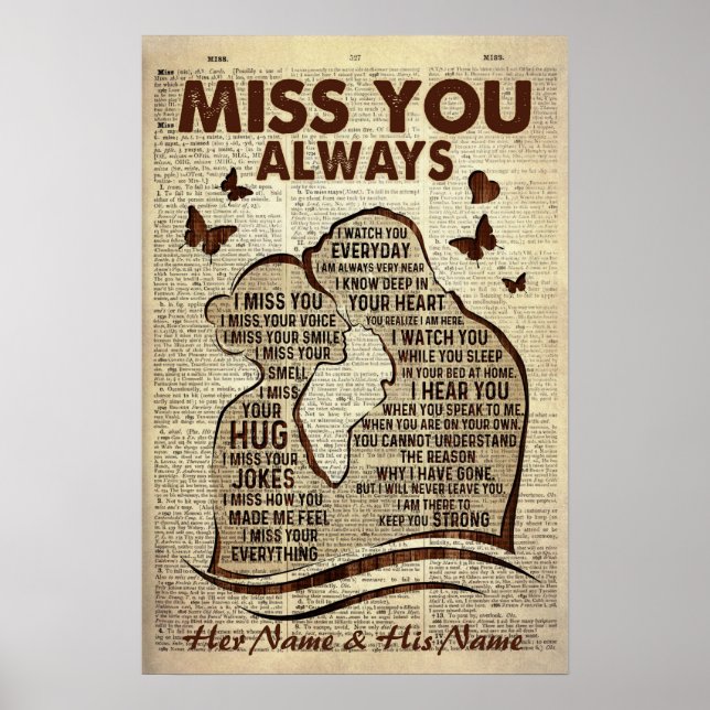 Poster Petit Amis/Mari Au Ciel Vous Manquez Toujours (Devant)