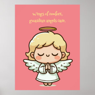 Poster Petit ange priant