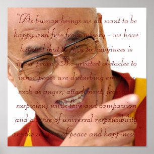 Poster Petit art HH Dalai Lama Quote2 de graines