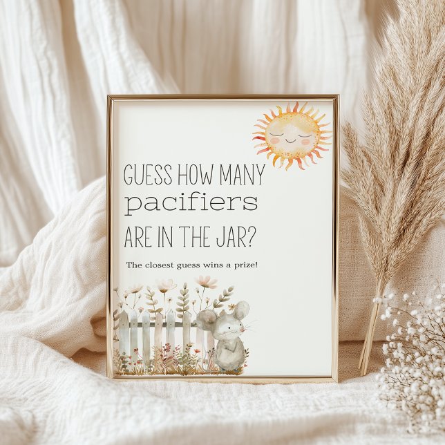 Poster Petit Baby shower de pépinière de ferme Guess Jeu (Créateur téléchargé)