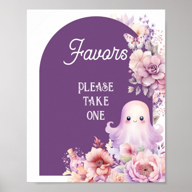 Poster Petit Boo halloween Faveurs s'il vous plaît prendr (Devant)