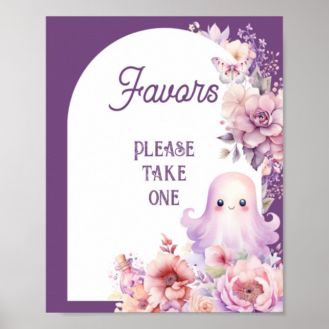 Poster Petit Boo halloween Faveurs s'il vous plaît prendr (Devant)