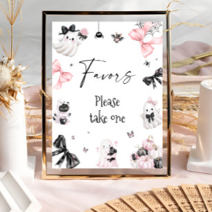 Poster Petit Boo Halloween Fille Baby shower Faveurs