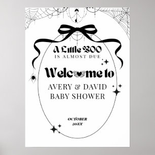 Poster Petit Boo minimal Baby shower gothique d'Halloween