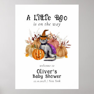 Poster Petit Boo Poem Chat Baby shower Bienvenue