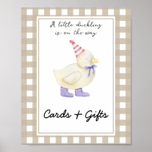 Poster Petit canard - cartes et cadeaux baby shower